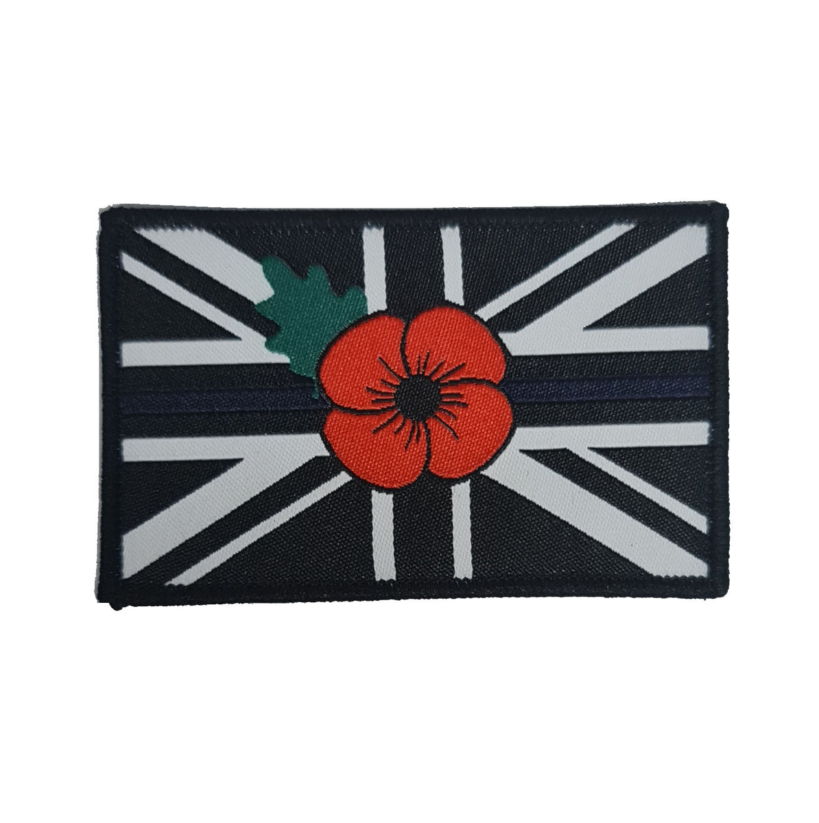 Union Jack Poppy Flag Black Iron On Sew On Embroidered Patch - Foto 9