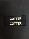 2 x Royal Navy PCS Name Badge / patch - Shirt / Smock Variant