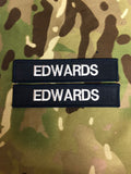 2 x Royal Navy PCS Name Badge / patch - Shirt / Smock Variant
