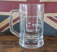 Engraved Glass Beer Pint Tankard 660ml - Free Engraving / Choose your Design