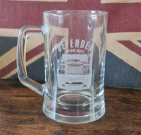 Engraved Glass Beer Pint Tankard 660ml - Free Engraving / Choose your Design