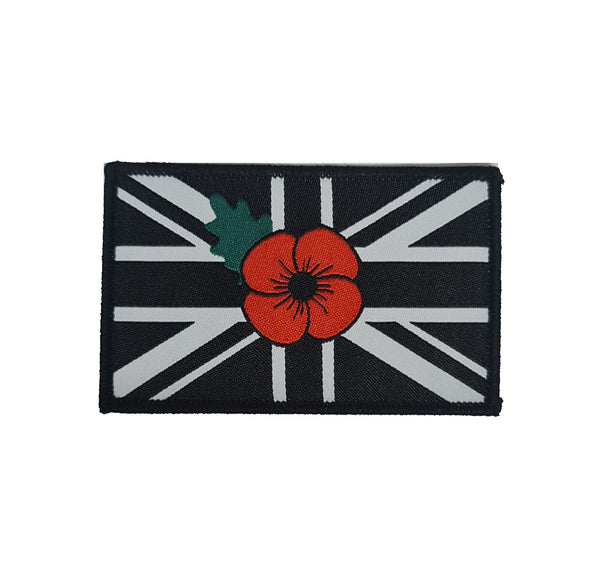 Poppy UJ / Union / Union Jack Flag badge / Patch 50mm x 80mm