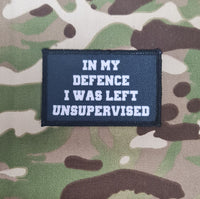 'In my defence i was left unsupervised' Morale badge / Patch