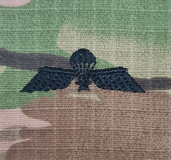 Netherlands / A Wings (Basic) - USA (OCP, Regulation Size) Ripstop multicam fabric embroidered Parachutist wing jump patch / badge