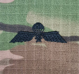 Netherlands / A Wings (Basic) - US (OCP, Regulation Size) Ripstop multicam fabric embroidered Parachutist wing jump patch / badge