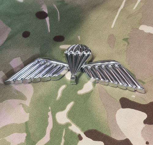 Fallschirmspringerflügel der britischen Luftlandetruppen – Chrom-ABS, 3D-Auto/LKW/Aufkleber/Logo