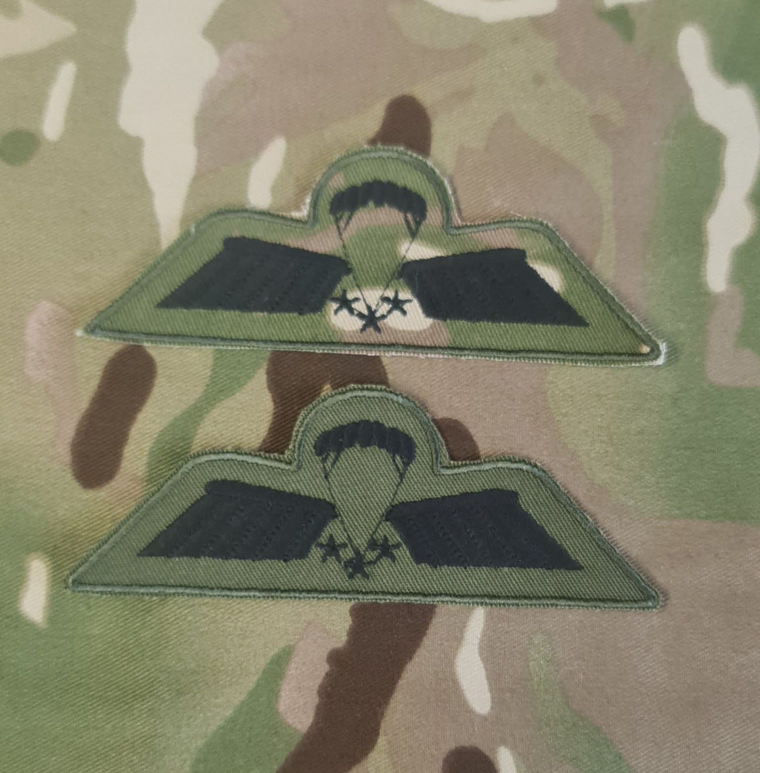 Niederlande / Niederländische Qualifikationsgeschwader für Fallschirmspringer in der Luft - Brevet / C-Ops-Geschwader (Subdued - Olive / MTP)