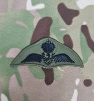 RN FAA – Royal Navy Fleet Air Arm – Pilot Wings Qualification Wings Stoff – gedämpft (EIIR) (geformt)