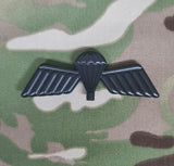 Netherlands Parachutist / Paratrooper Jump Wings Metal - B Wing (Basic) - Matte Black