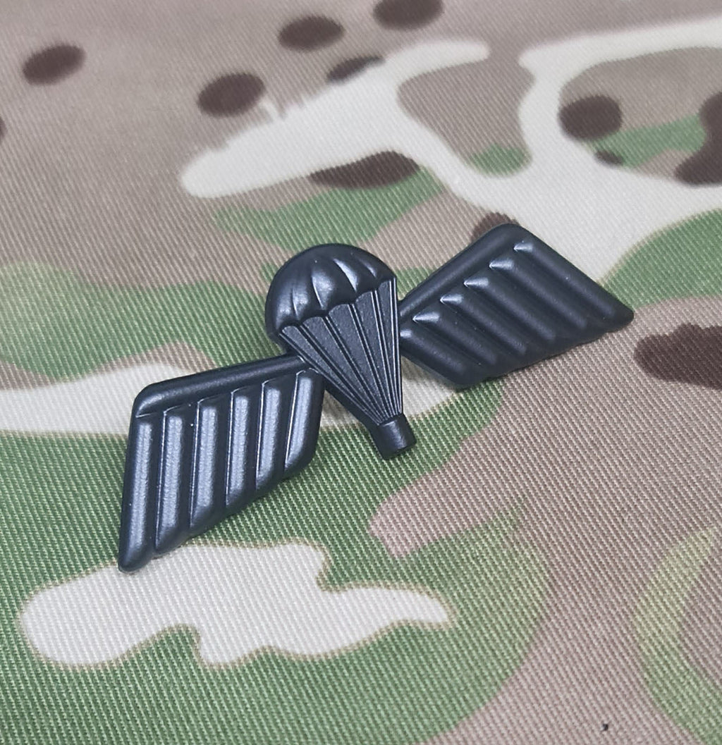 Niederländische Fallschirmspringer / Fallschirmjäger Sprungflügel Metall - B-Flügel (Basic) - Mattschwarz