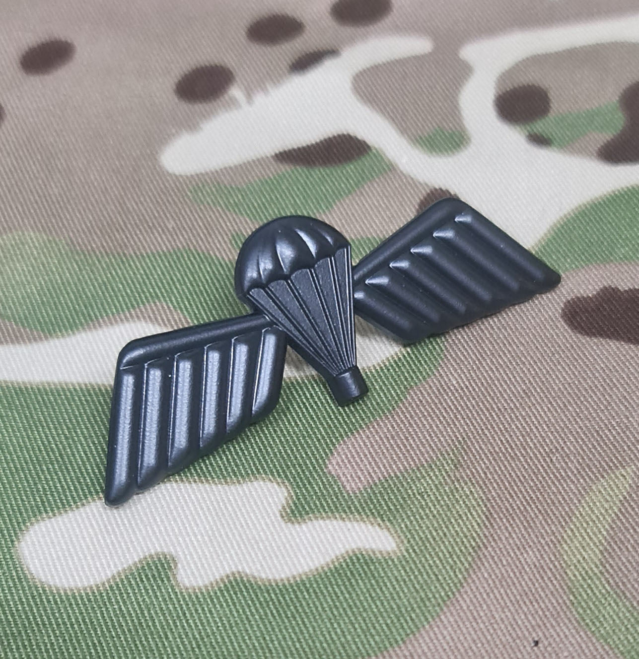 Niederländische Fallschirmspringer / Fallschirmjäger Sprungflügel Metall - B-Flügel (Basic) - Mattschwarz