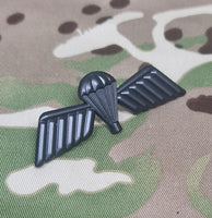 Netherlands Parachutist / Paratrooper Jump Wings Metal - B Wing (Basic) - Matte Black