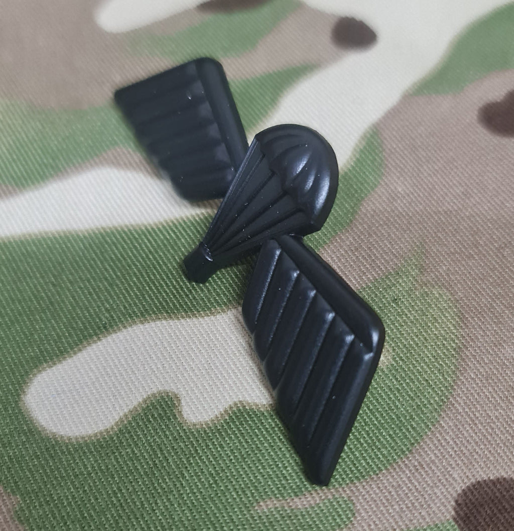 Niederländische Fallschirmspringer / Fallschirmjäger Sprungflügel Metall - B-Flügel (Basic) - Mattschwarz