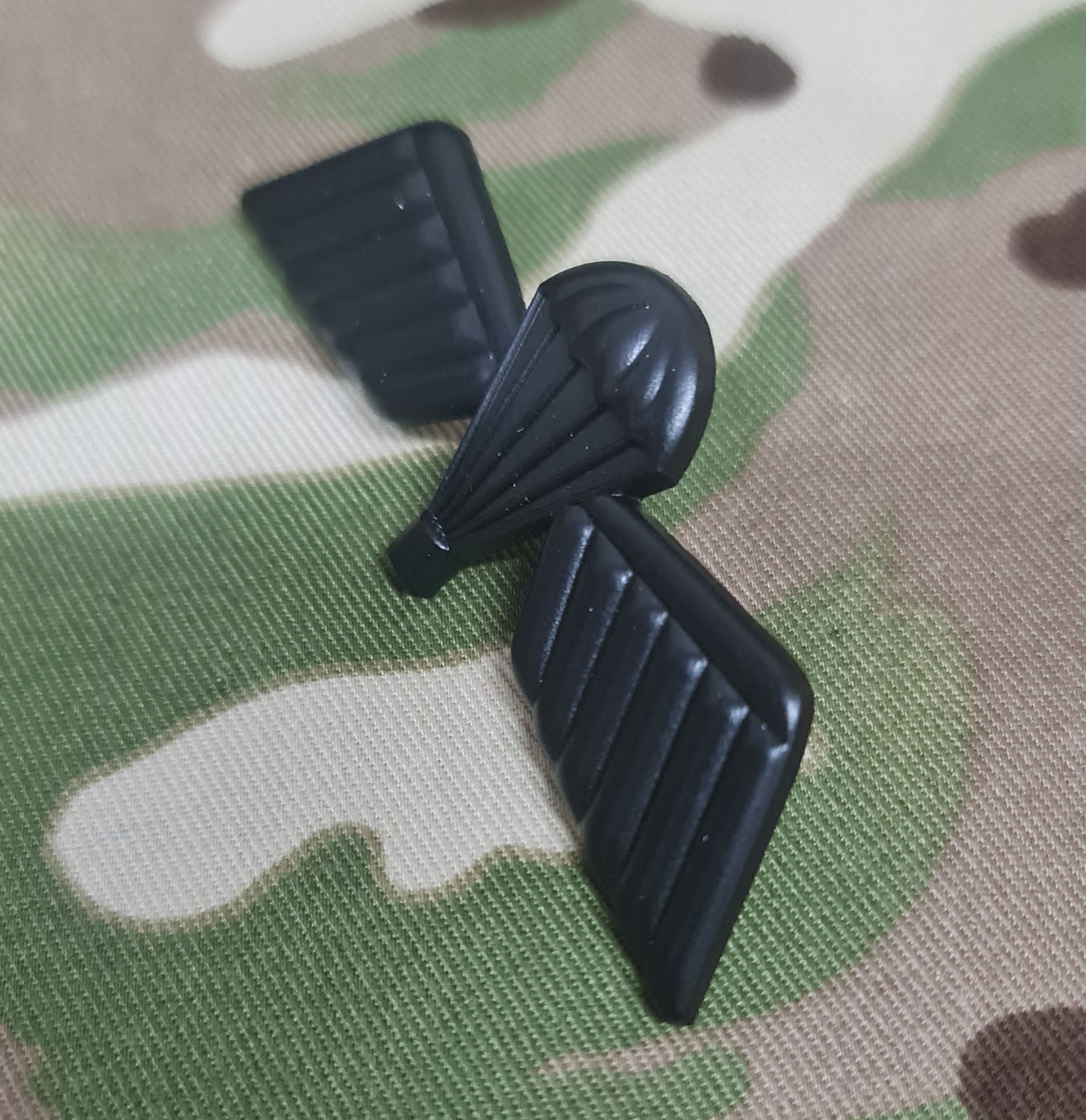 Niederländische Fallschirmspringer / Fallschirmjäger Sprungflügel Metall - B-Flügel (Basic) - Mattschwarz