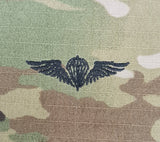 Ukraine (Newer Style) - US (OCP, Regulation Size) Ripstop multicam fabric embroidered Parachutist wing jump patch / badge