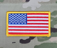 US / USA - Full Colour - Full Embroidered - flag patch / badge 50mm x 85mm