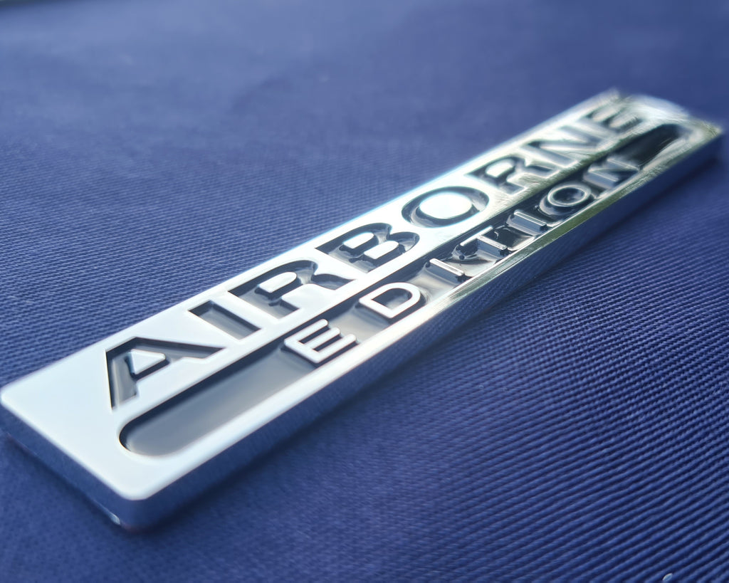 Airborne Special Edition - Chrom ABS 3D Auto / Auto / LKW / Aufkleber / Logo