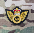 Britische Qualifikationsgeschwader – Air Dispatch AD – Goldbarren auf schwarzem Nr. 1-Kleid (EIIR)