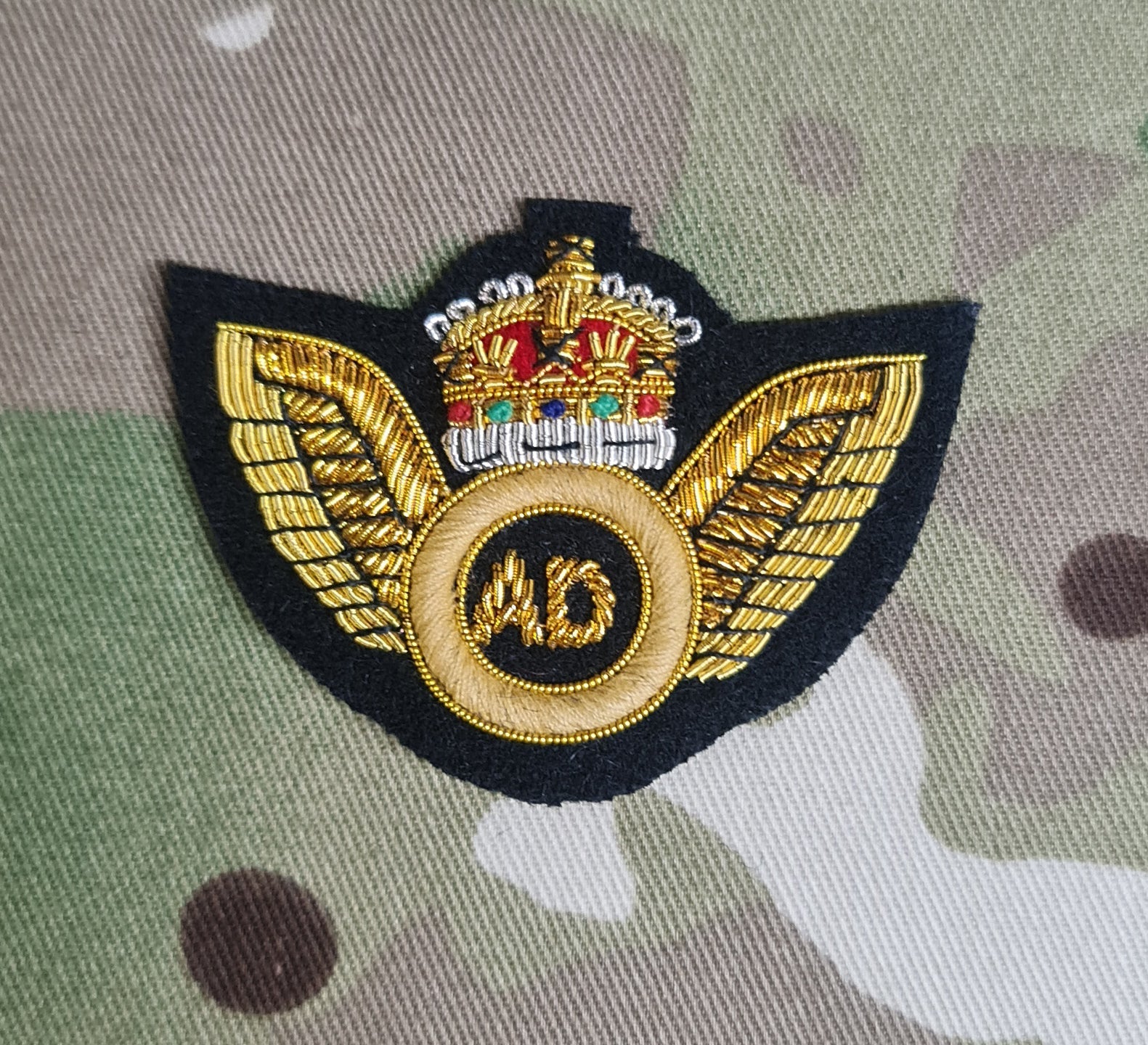 Britische Qualifikationsgeschwader – Air Dispatch AD – Goldbarren auf schwarzem Mess Dress (CIIIR)