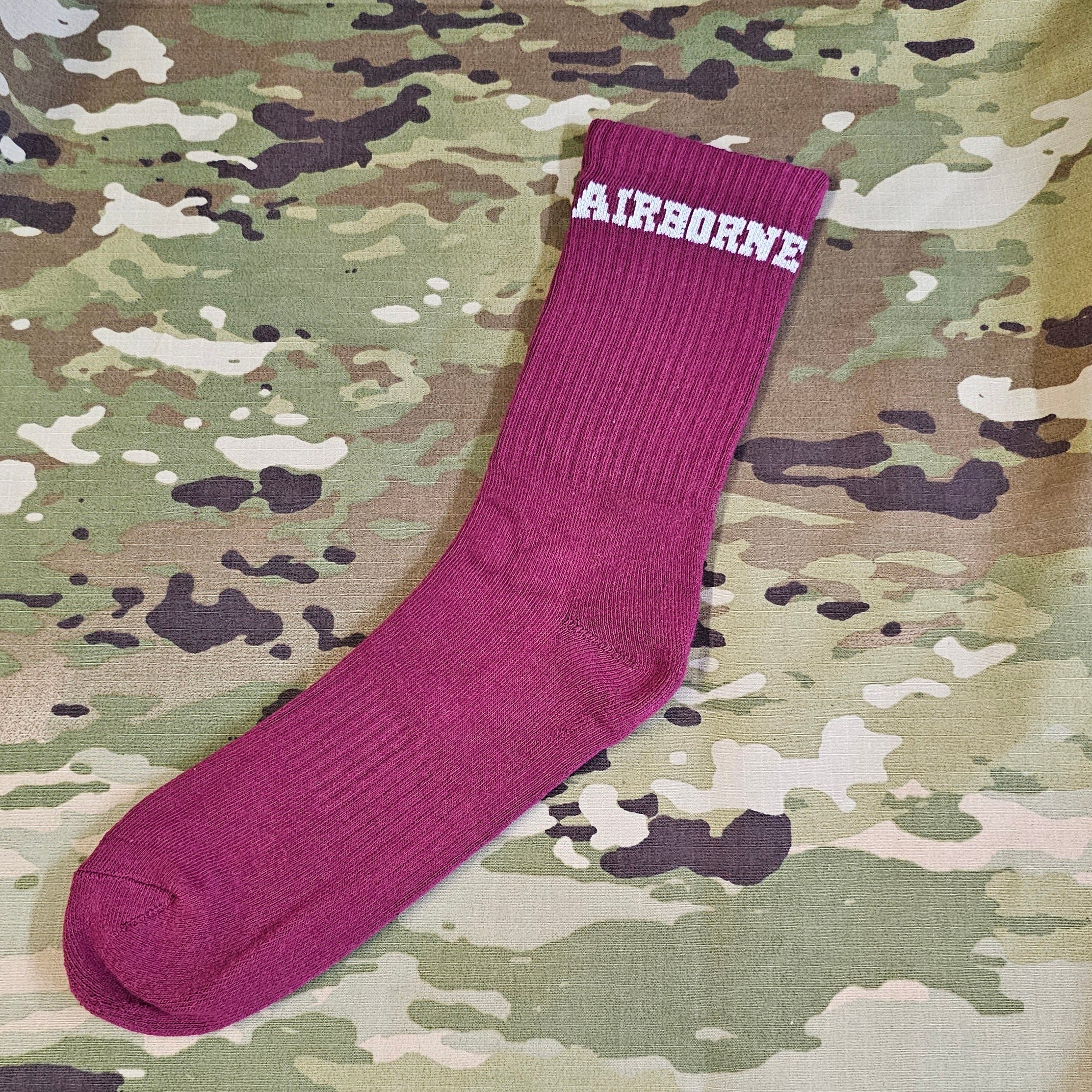 AIRBORNE-Socken – Nur für Fallschirmjäger – Baumwollsocken – originelle Socken in Regimentsfarben