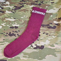 AIRBORNE Socks - Only for Paratroopers -cotton crew sock -novelty socks in regimental colours