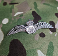 RAF / Royal Air Force Pilots Wings Metal (Kings Crown / CR3) - (Full Size)