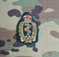Royal Army Medical Service RAMS (Victoria Green) Offiziers-Barettabzeichen mit Bullion-Stickerei (CIIIR)