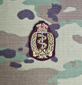 Royal Army Medical Service RAMS (16. Medizinisches Regiment) Maroon Officers Bullion Stitched Beret Badge (CIIIR)