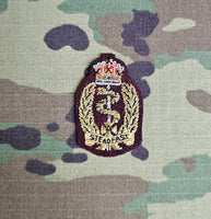 Royal Army Medical Service RAMS (16. Medizinisches Regiment) Maroon Officers Bullion Stitched Beret Badge (CIIIR)