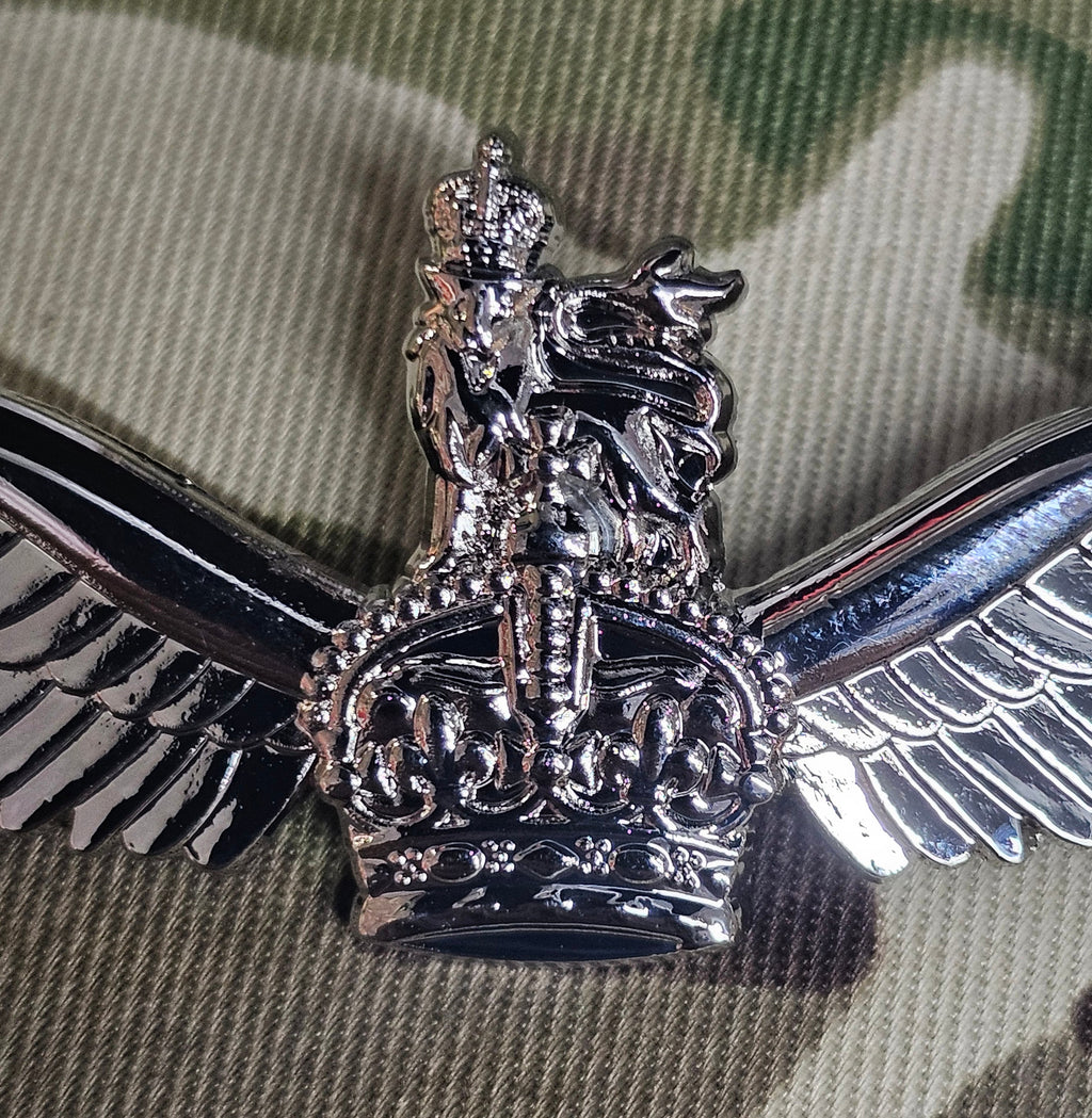AAC / Army Air Corps Pilotenflügel aus Metall (Kings Crown / CR3) – (volle Größe)
