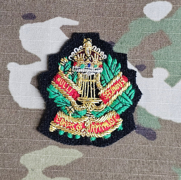 Royal Corps of Army Music RCAM (CAMUS) Officers Bullion stitched Beret Badge (CIIIR)