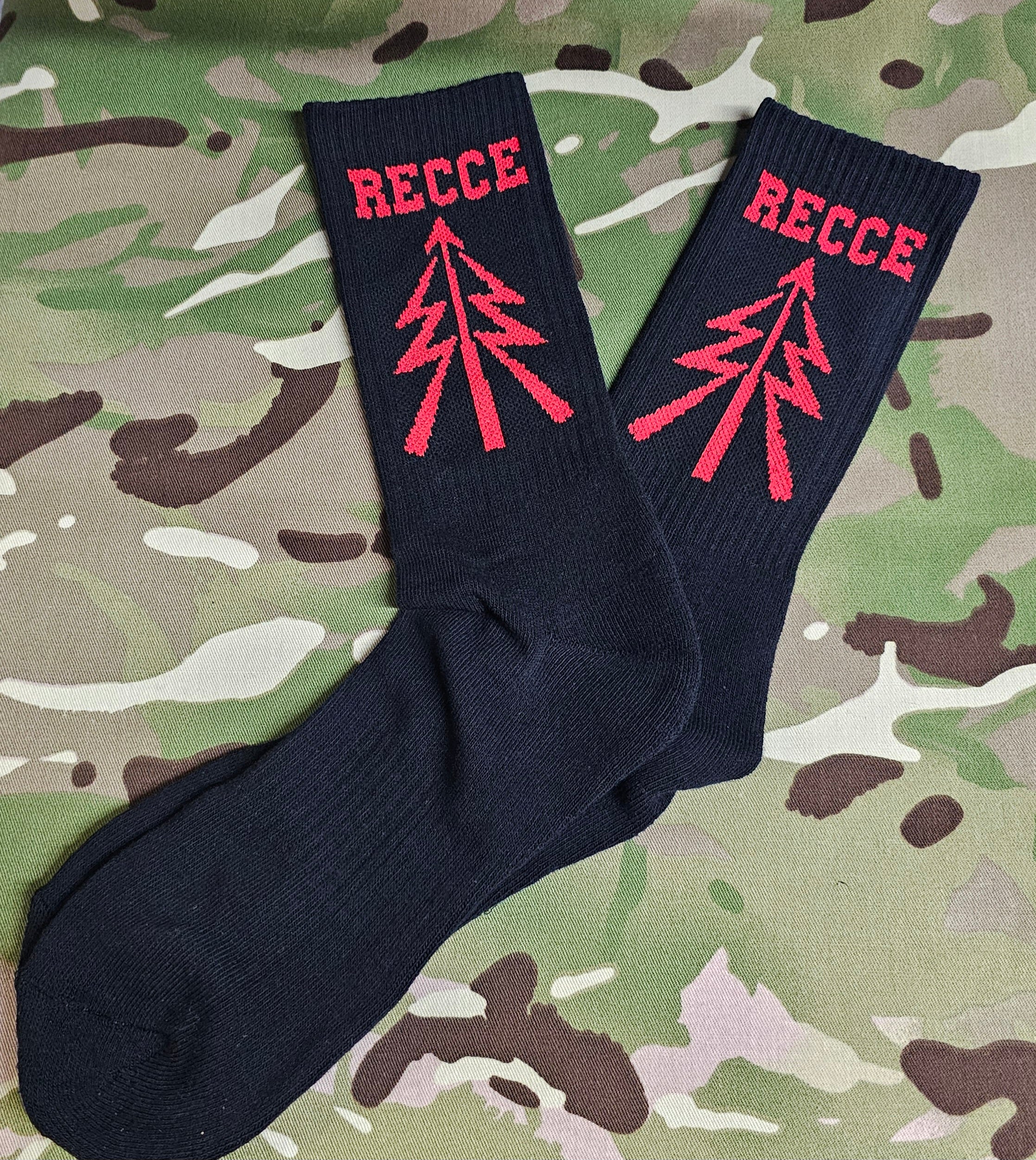 Aufklärungssocken – Nur für RECCE-Legenden – Baumwollsocken – originelle Socken in Regimentsfarben