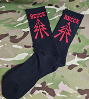 Aufklärungssocken – Nur für RECCE-Legenden – Baumwollsocken – originelle Socken in Regimentsfarben