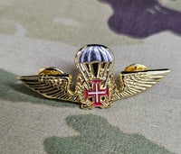 Miniatur-Portugiesen / Portugal (Zivil) – Metall-Abzeichen für die Qualifikation als Fallschirmspringer mit Sprungflügeln (Mess Dress)