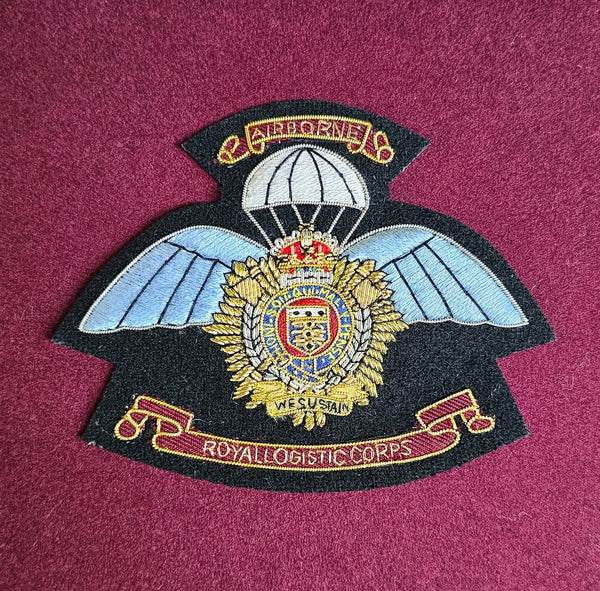 Handgesticktes Blazer-Abzeichen des Airborne Royal Logistic Corps (RLC) aus Drahtbarren (CR3