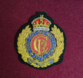 Handgesticktes Blazer-Abzeichen des Corps of Royal Engineers (CRE/RE) (Sapper) aus Drahtbarren (CR3)