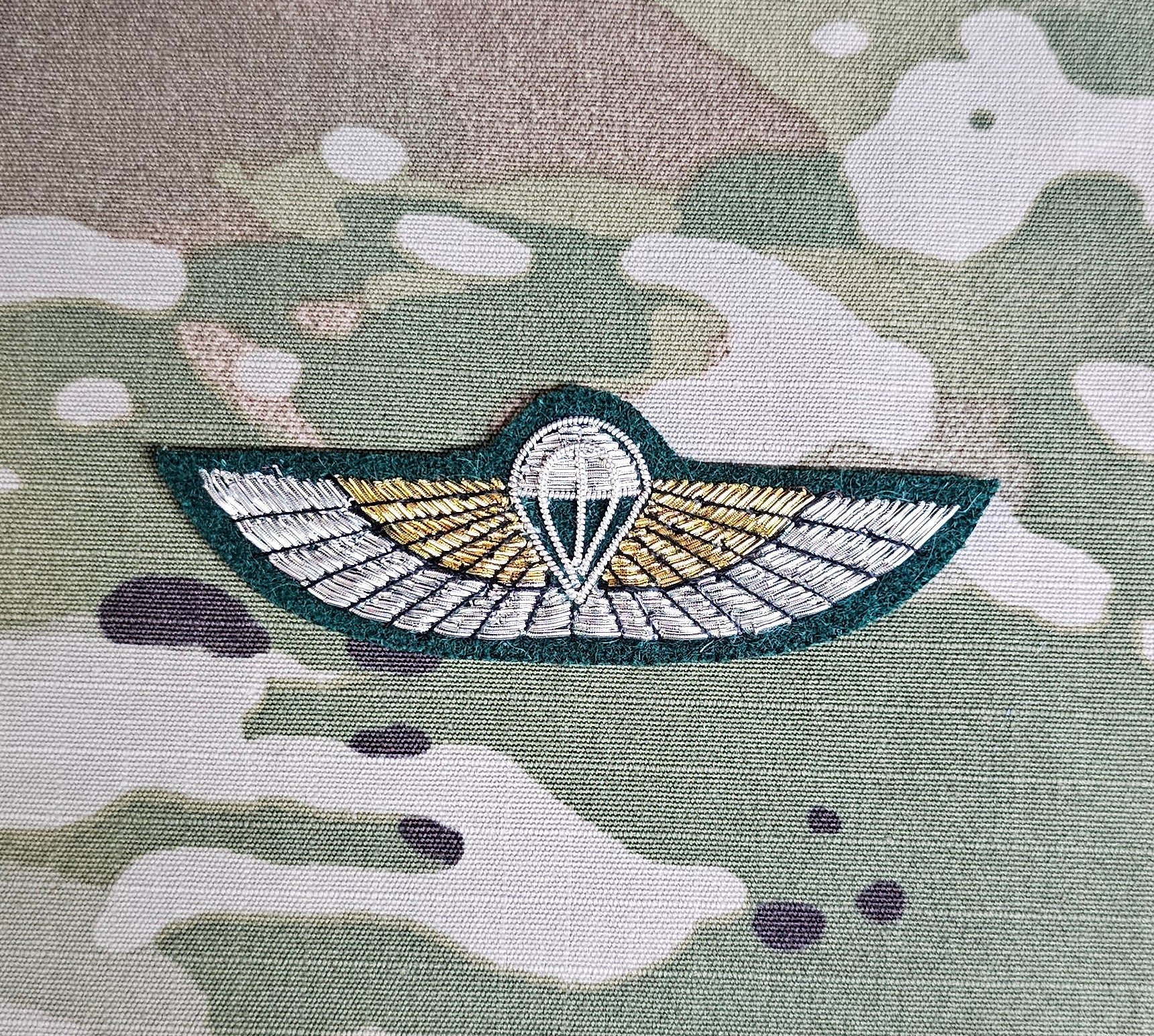 Special Boat Service (SBS) Lovat-Kleid, handbestickte Flügel aus Bulliondraht