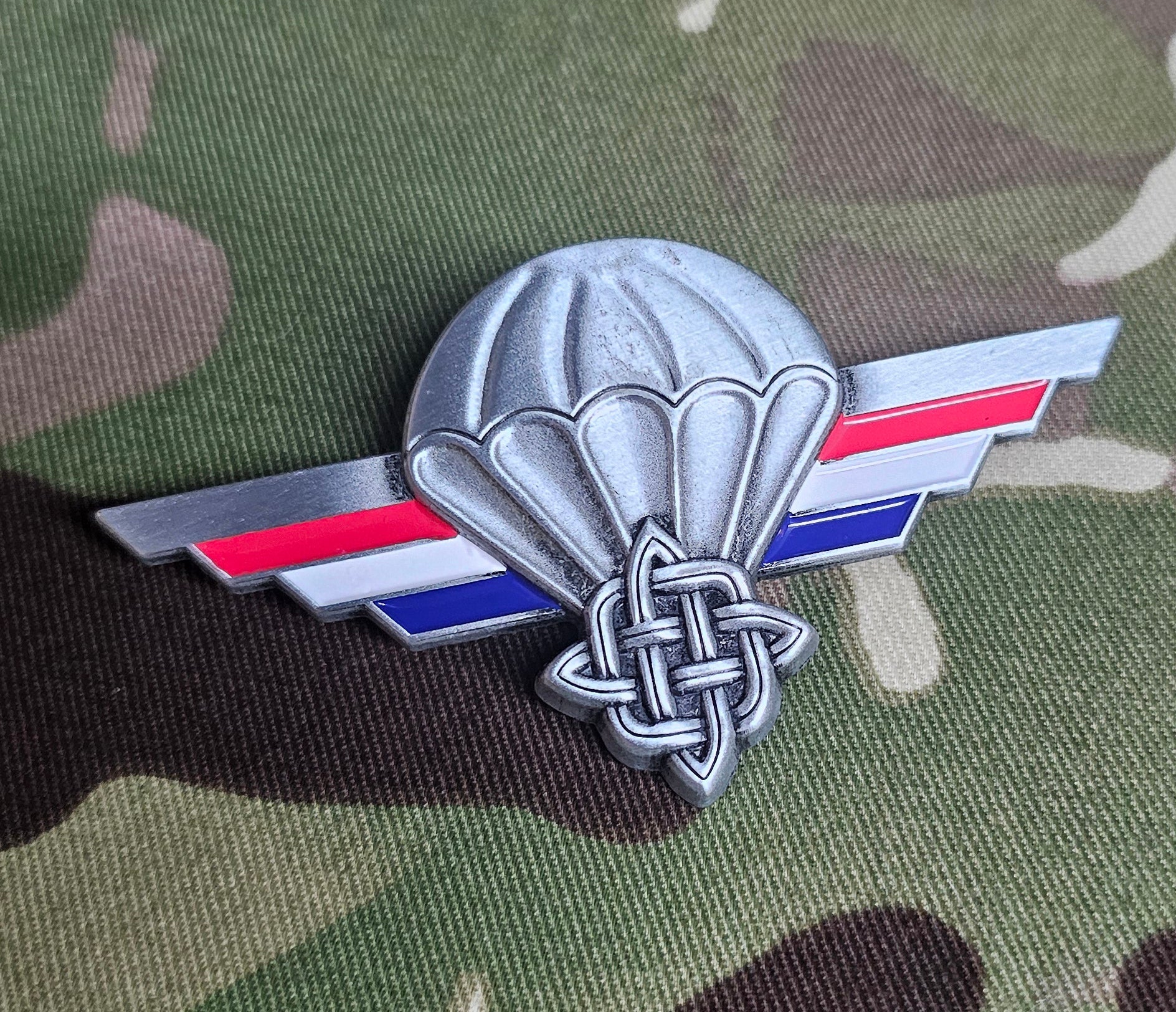 Croatia / Croatian - Parachutist Qualification Metal Jump Wings - Basic (silver)