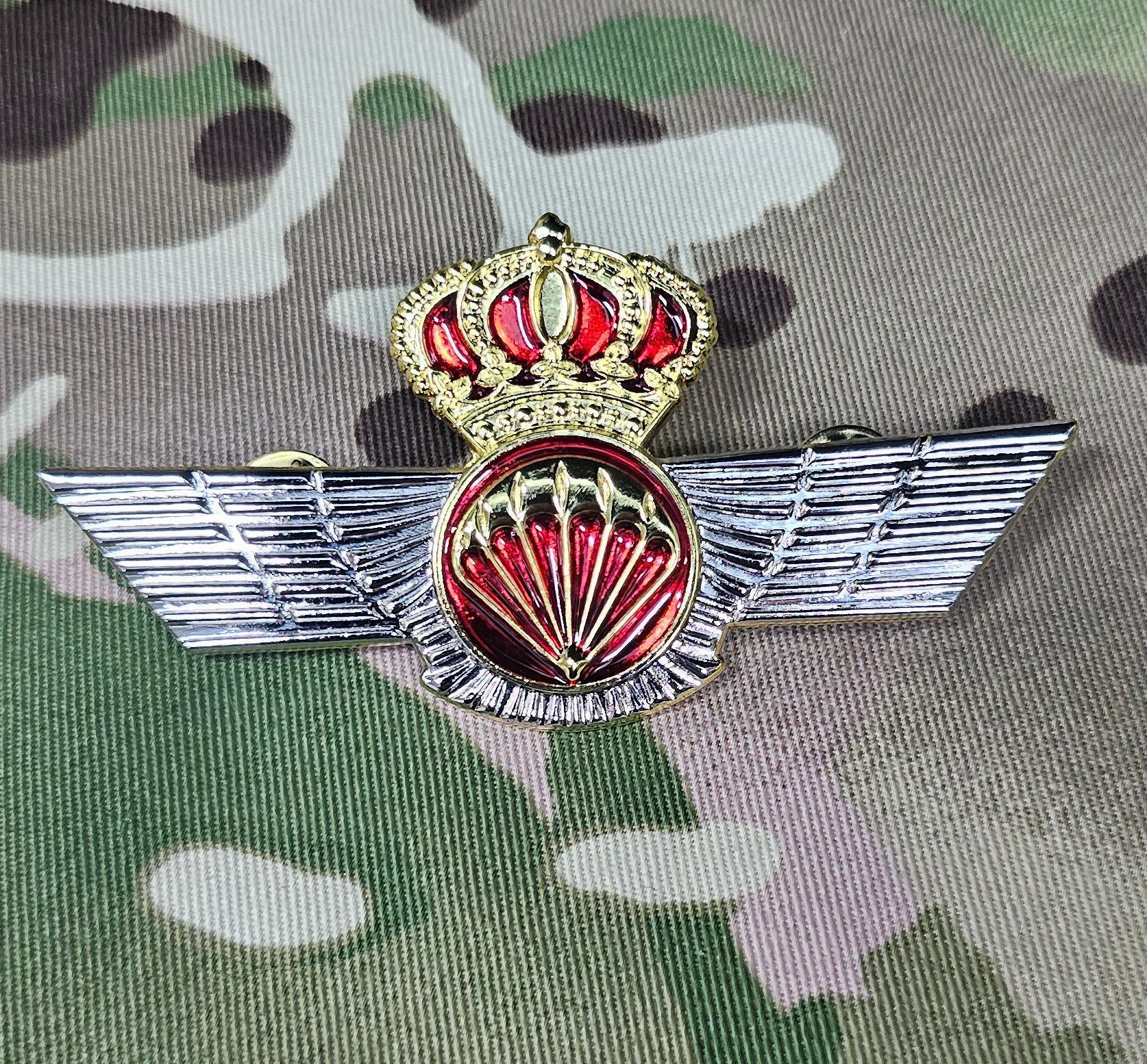 Spain / Spanish Parachutist / paracaidista Jump Wings Metal - Basic