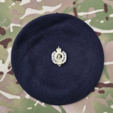 Royal Engineer CIIIR - Beret & Cap badge deal - Dark Navy Blue Beret - Silk Lined, with leather band