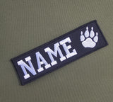K9 / Dog - Badge / Patch- Embroidered Name Tag Chest Identification Badge (Choose your Colour)