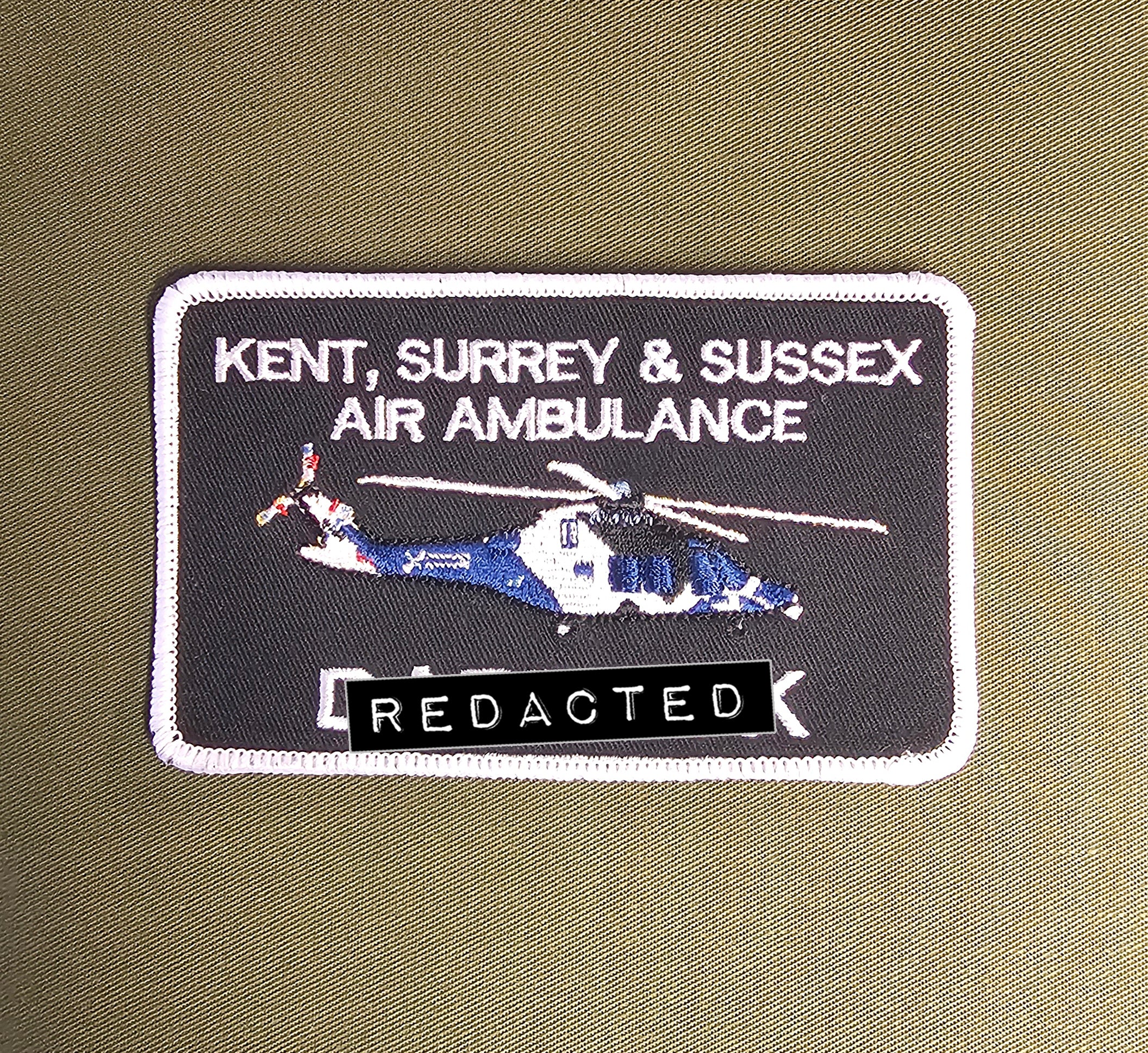 Kent, Surrey & Sussex - Air Ambulance / HEMS - Pilot / Aircrew Style Name Tag Chest Identification Badge (Choose your Colour)