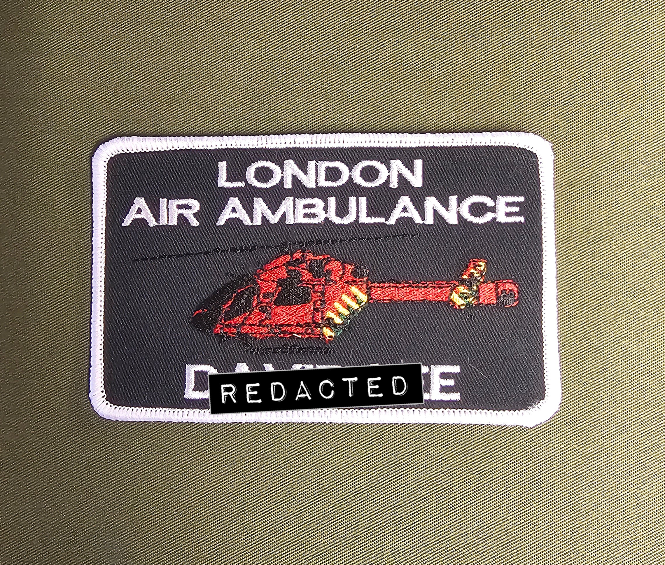 London - Air Ambulance / HEMS - Pilot / Aircrew Style Name Tag Chest Identification Badge (Choose your Colour)