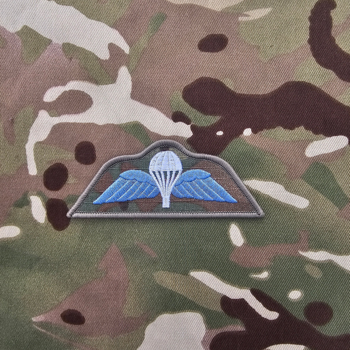 British Military Parachutist Qualification Jump Wing / Brevet Fabric Badge / Patch (Colour on OCP Ripstop)