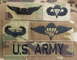 Canada / Canadian - USA (OCP, Regulation Size) Ripstop multicam fabric embroidered Parachutist wing jump patch / badge