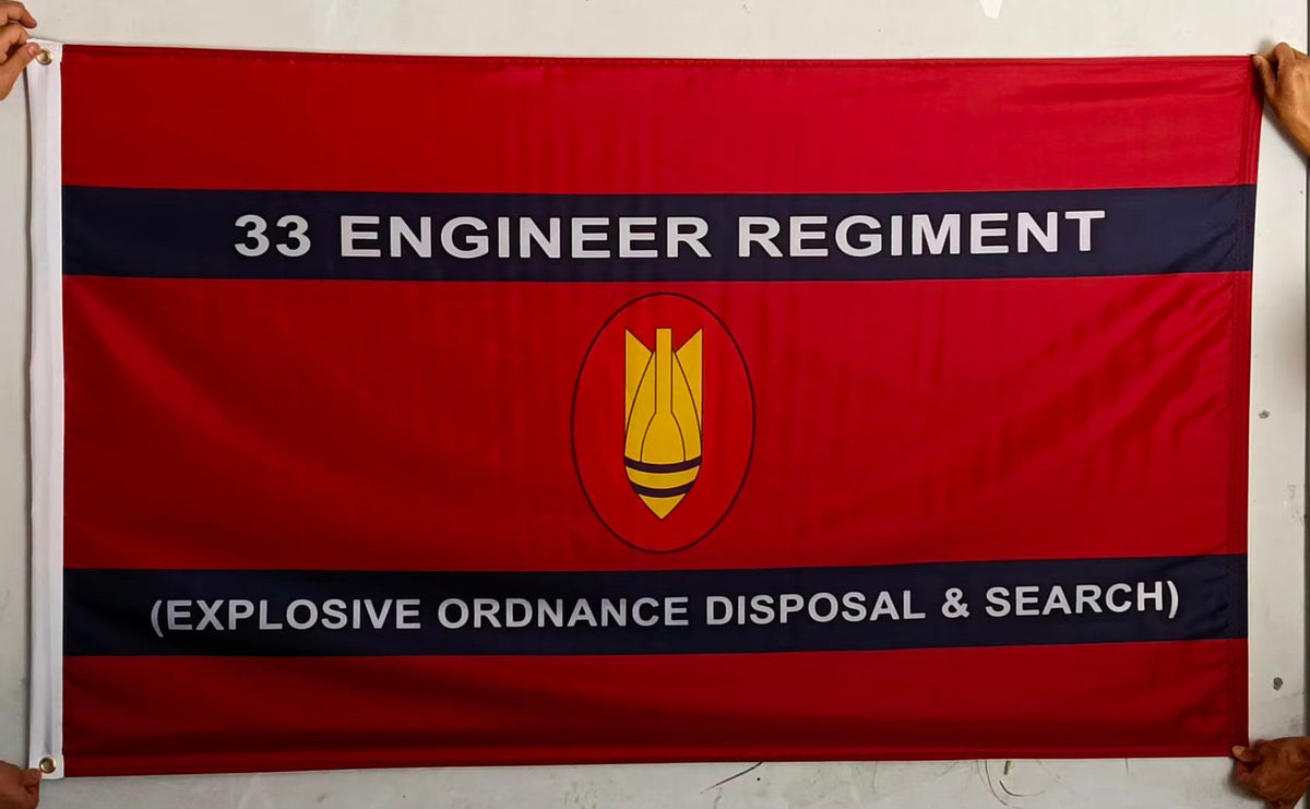 Limited Edition - 33 EOD explosive ordnance & search Regiment - Flag - 5ft x 3ft