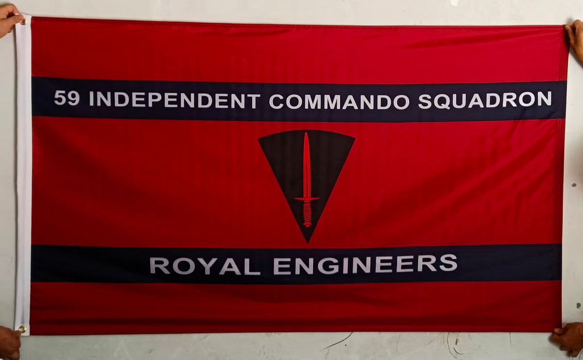 Limited Edition - 59 Independent Commando Squadron RE Royal Engineers  - Flag - 5ft x 3ft