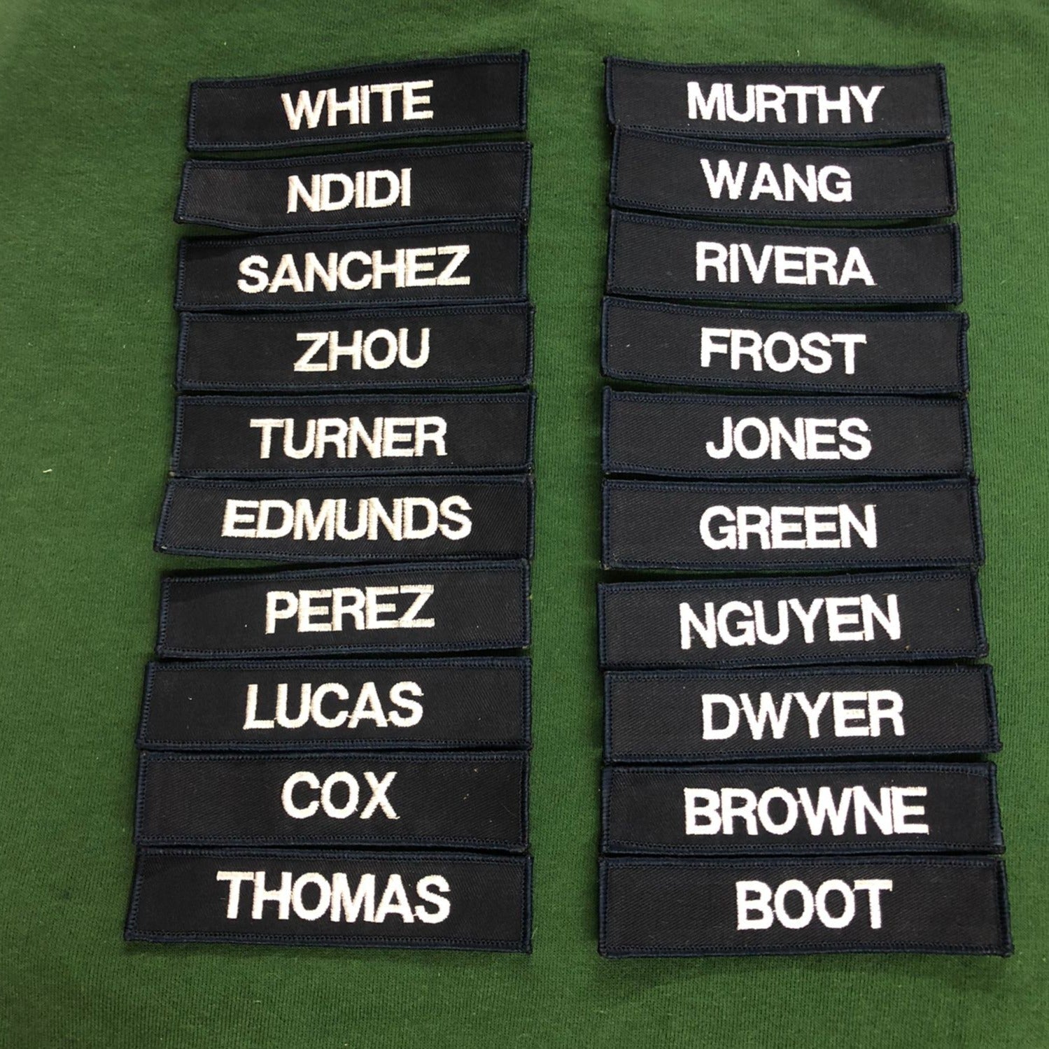 x2 Name Badge / Name Tape  120mm x 25mm (Choose Colour) (PCS Style)