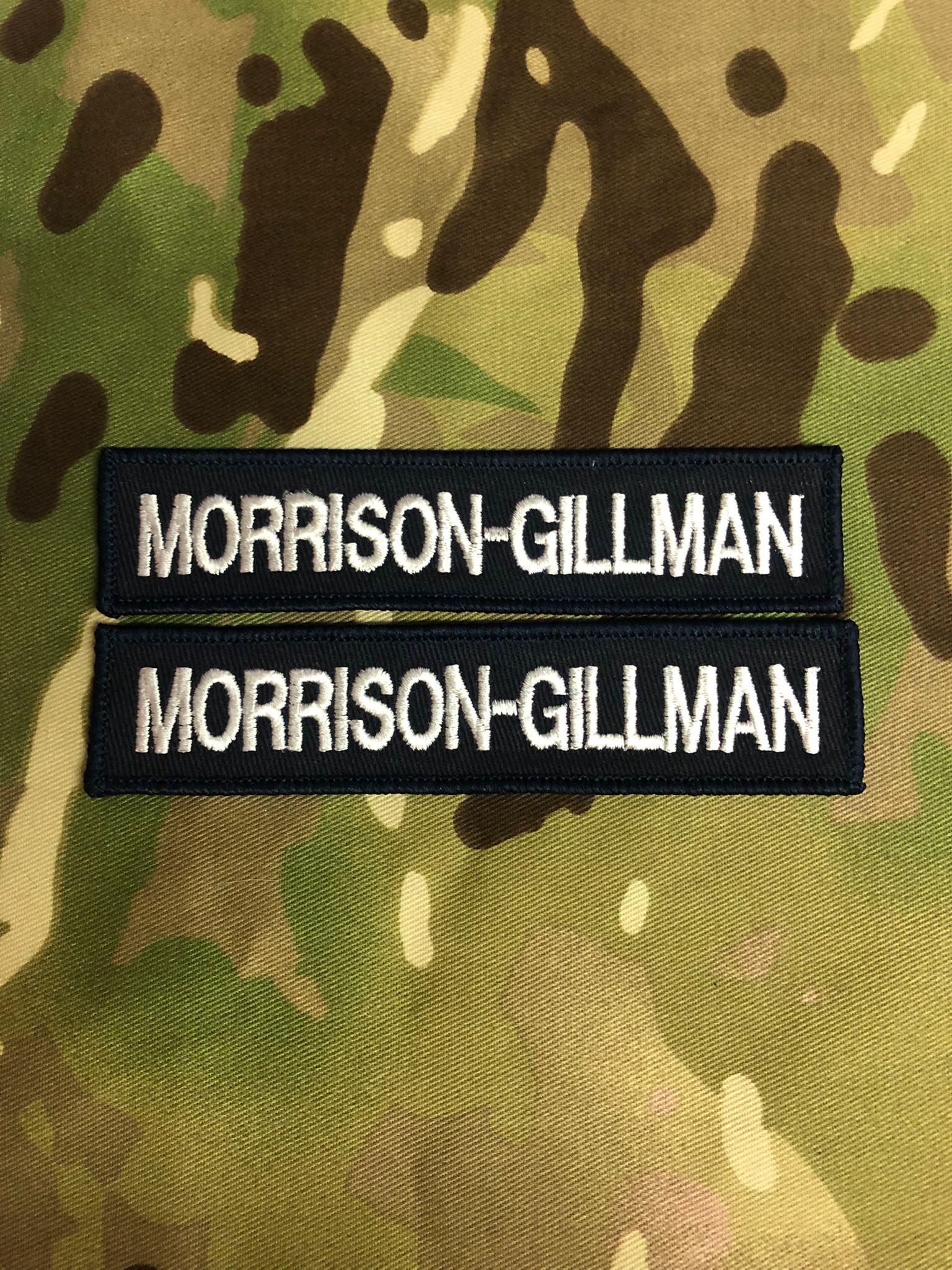 x2 Name Badge / Name Tape  120mm x 25mm (Choose Colour) (PCS Style)