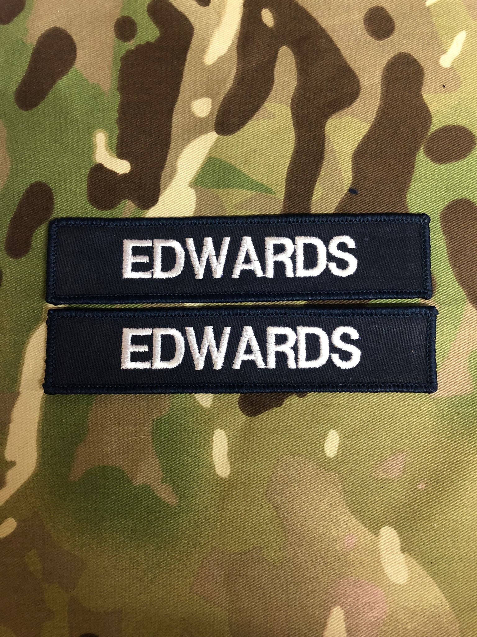 x2 Name Badge / Name Tape  120mm x 25mm (Choose Colour) (PCS Style)